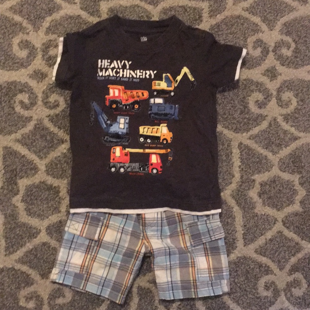 Truck shirt plaid shorts
